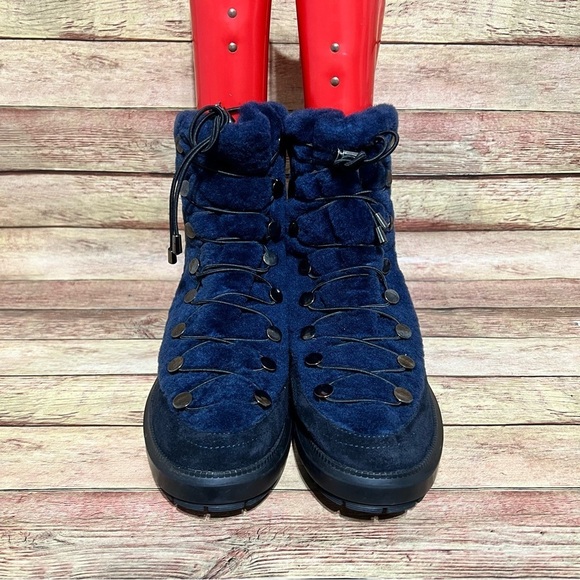 Aquatalia Lorena Shearling Suede Boots - Picture 7 of 8